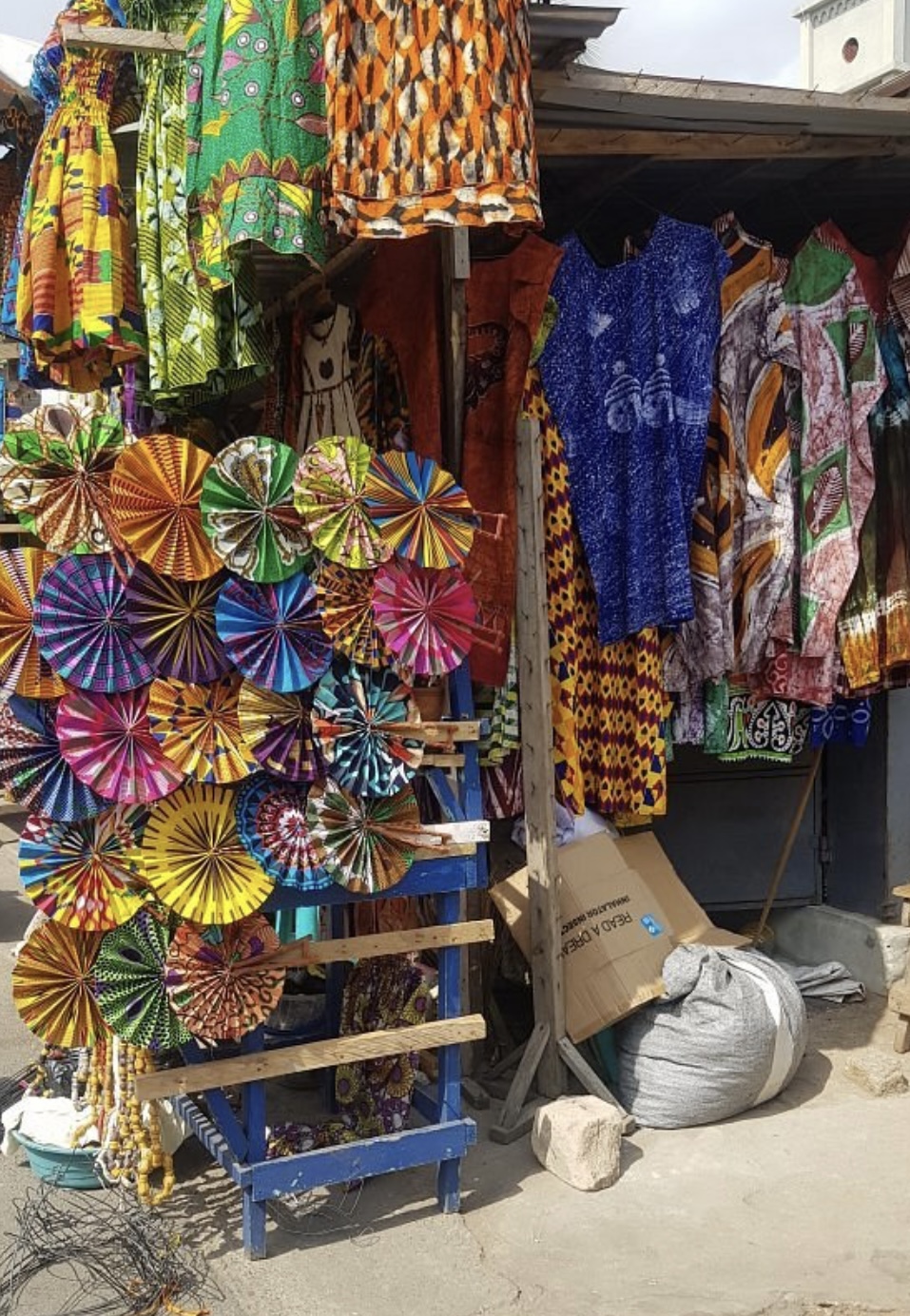 Artisan fabric stalls