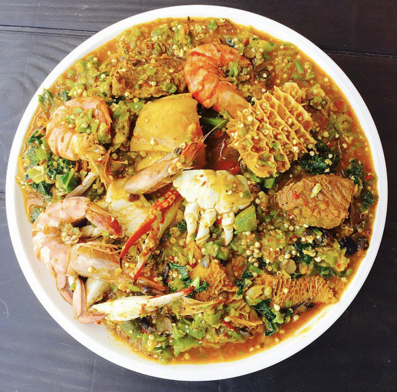 Seafood okra stew